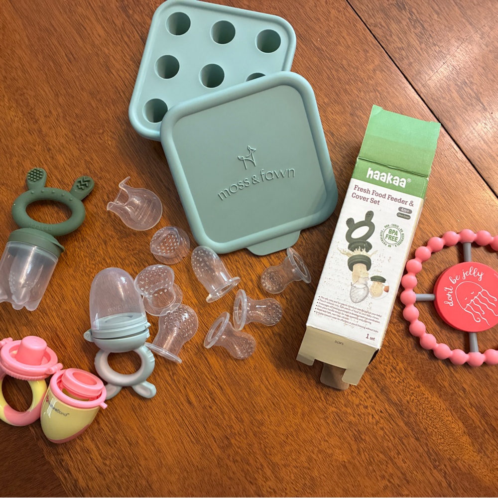 Baby Teething Moss & Fawn mold Haaka frozen Food and teething set